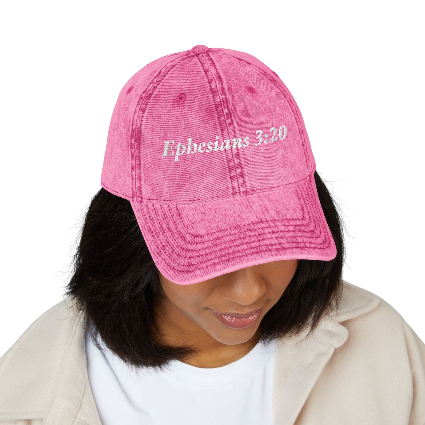 Embroidered Cap - Ephesians 3:20 Biblical Verse Hat