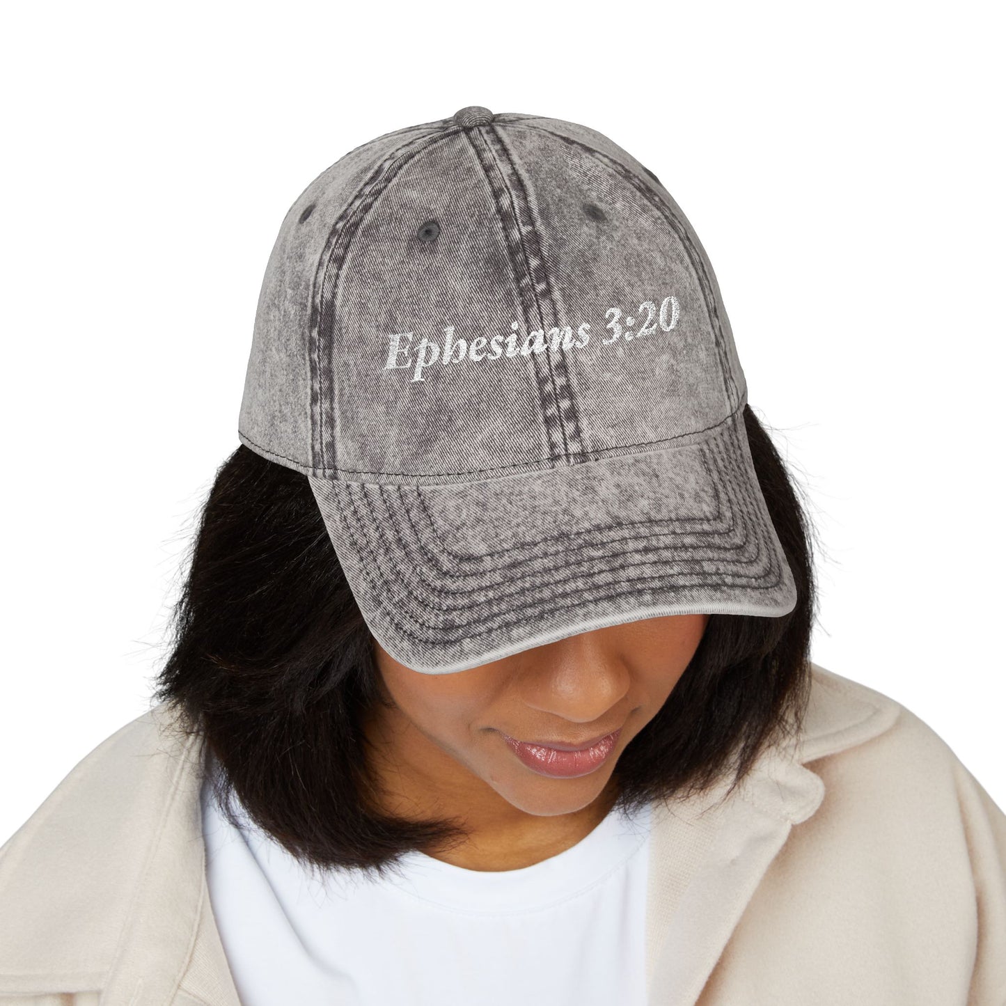 Embroidered Cap - Ephesians 3:20 Biblical Verse Hat