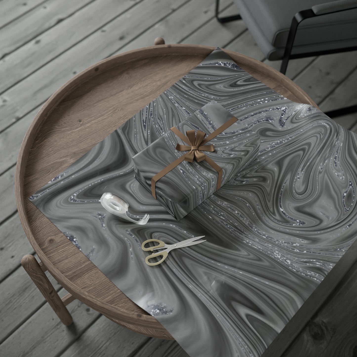 Silver Spun Wrapping Papers
