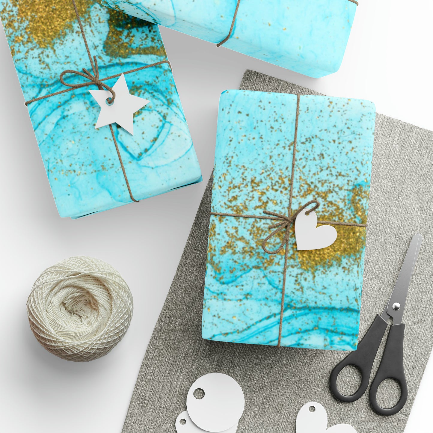 Aqua Spun Wrapping Papers