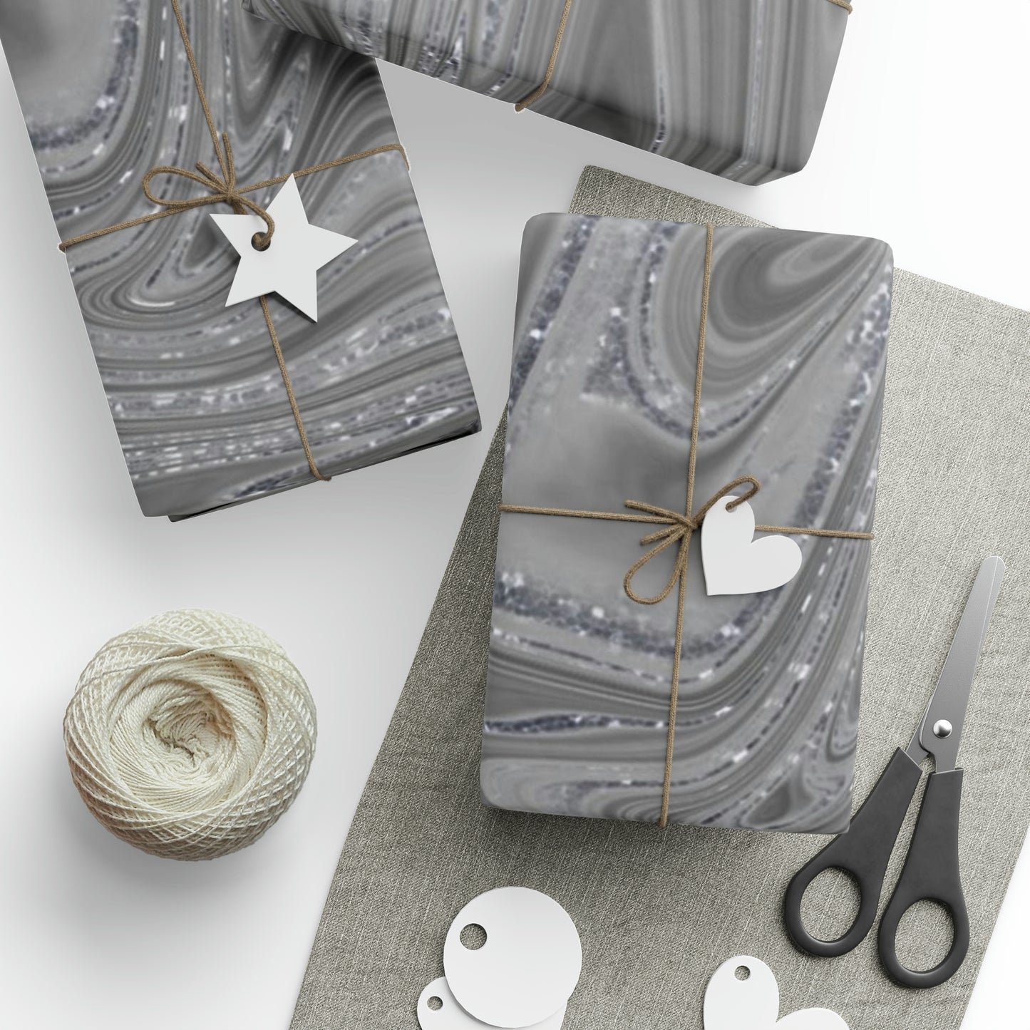 Silver Spun Wrapping Papers