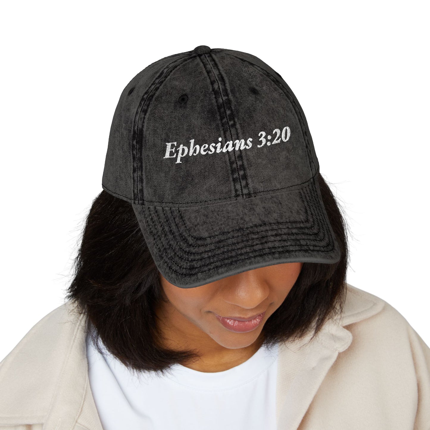Embroidered Cap - Ephesians 3:20 Biblical Verse Hat